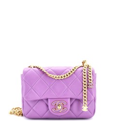 Pending CC Square Flap Bag Quilted Lambskin Mini