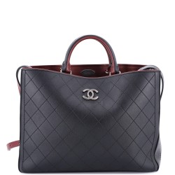 CC Shopping Tote Stitched Bullskin Large