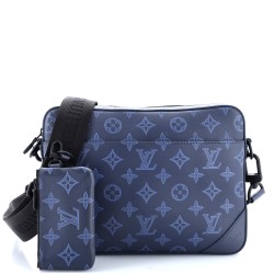 Duo Messenger Bag Monogram Shadow Leather