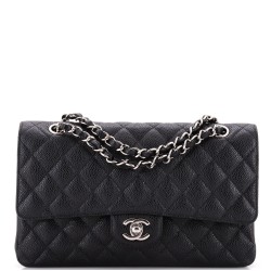 Classic Double Flap Bag Quilted Caviar Medium