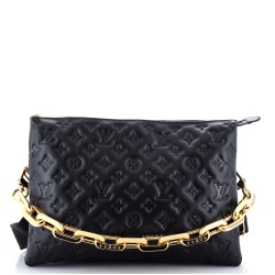 Coussin Bag Monogram Embossed Lambskin MM