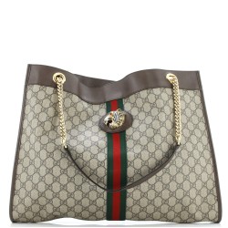 Rajah Chain Tote GG Coated Canvas Large