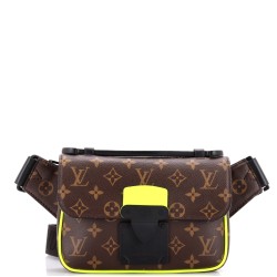 S Lock Sling Bag Macassar Monogram Canvas