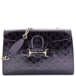 Emily Chain Flap Bag Guccissima Patent Medium