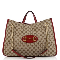 Horsebit 1955 Chain Tote GG Canvas Large