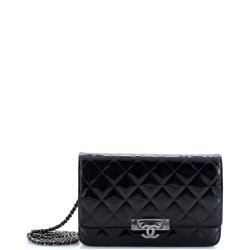 Golden Class Wallet on Chain Quilted Patent East West