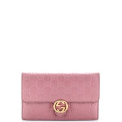 Icon Wallet on Chain Guccissima Leather