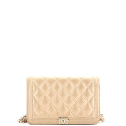 Boy Wallet on Chain Quilted Caviar