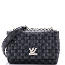 Twist Handbag Damier Quilted Calf Leather MM