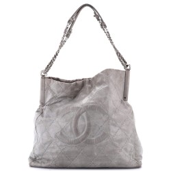 Sea Hit Shoulder Bag Quilted Iridescent Calfskin Large