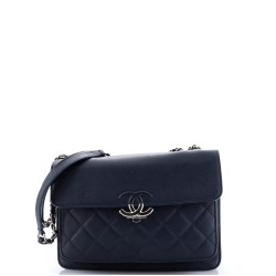 CC Box Flap Bag Quilted Calfskin Small