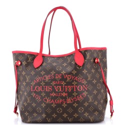 Neverfull Tote Limited Edition Ikat Monogram Canvas with Leather MM