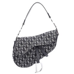 Vintage Saddle Bag Diorissimo Canvas Medium