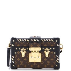 Petite Malle Handbag Studded Monogram Canvas