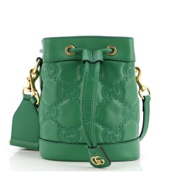 GG Convertible Bucket Bag GG Matelasse Leather Small