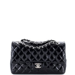 Classic Double Flap Bag Quilted Patent Medium