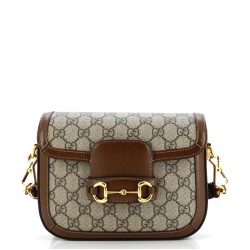 Horsebit 1955 Shoulder Bag GG Coated Canvas with Leather Mini