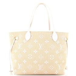Neverfull NM Tote Monogram Giant Embroidered Cotton MM