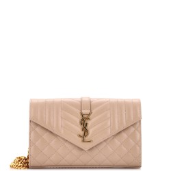 Classic Monogram Chain Wallet Mixed Matelasse Leather Medium