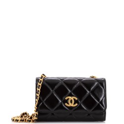 Flap Bag Charms Strap Wallet on Chain Quilted Patent