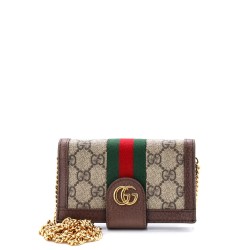 Ophidia Chain Wallet GG Coated Canvas