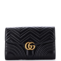GG Marmont Flap Clutch Matelasse Leather