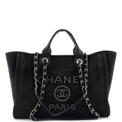 Deauville Tote Pearl Embellished Canvas Medium