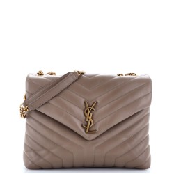 Loulou Shoulder Bag Matelasse Chevron Leather Medium
