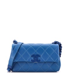 My Everything Flap Bag Quilted Caviar Small