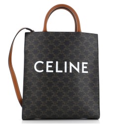 Vertical Cabas Tote Triomphe Coated Canvas Small