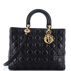 Lady Dior Bag Cannage Quilt Lambskin Large