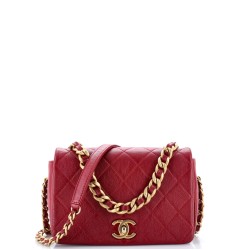 Fashion Therapy Full Flap Bag Quilted Shiny Lambskin Small