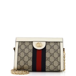 Ophidia Chain Shoulder Bag GG Coated Canvas Mini