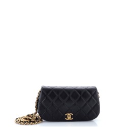 Coco Mail Clutch with Chain Quilted Calfskin