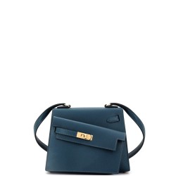 Kelly Sellier en Desordre Bag Blue Epsom with Permabrass Hardware 20