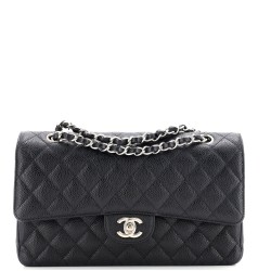 Classic Double Flap Bag Quilted Caviar Medium