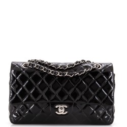Classic Double Flap Bag Quilted Patent Medium