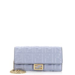 Baguette Continental Wallet on Chain Zucca Embossed Leather
