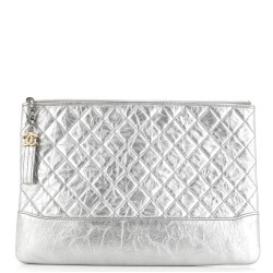 Gabrielle O Case Clutch Quilted Aged Calfskin Large