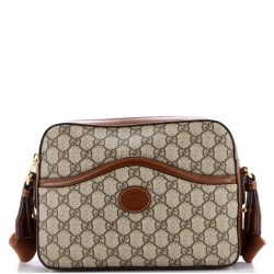 Interlocking G Patch Messenger Camera Bag GG Coated Canvas