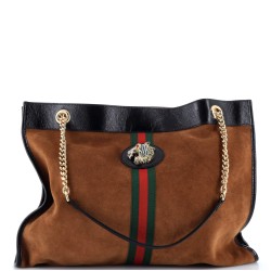 Rajah Chain Tote Suede Large