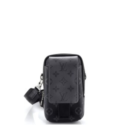 Double Phone Pouch NM Reverse Monogram Eclipse Canvas