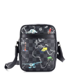Danube Slim Bag Limited Edition Renaissance Map Damier Graphite PM