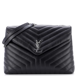 Loulou Shoulder Bag Matelasse Chevron Leather Large