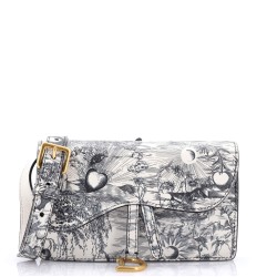 Saddle Rectangular Belt Bag Printed Leather