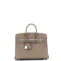 Birkin Handbag Grey Togo with Palladium Hardware 25