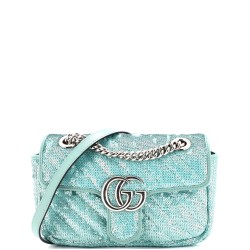 GG Marmont Flap Bag Diagonal Quilted Sequins Mini