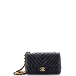 Classic Single Flap Bag Chevron Iridescent Crumpled Calfskin Mini