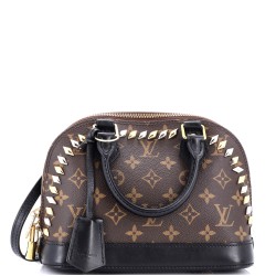 Metal Stones Alma Handbag Studded Monogram Canvas BB