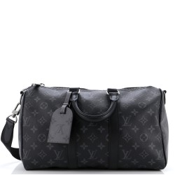 Keepall Bandouliere Bag Reverse Monogram Eclipse Canvas 35